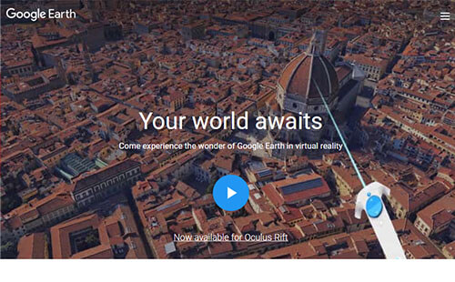 Google Earth VR・サイトイメージ