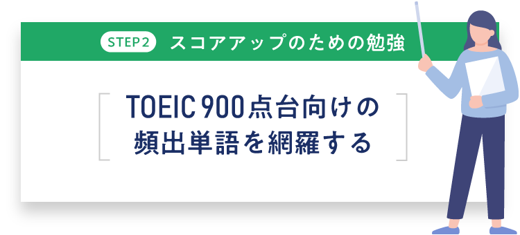 TOEIC900点台向けの頻出単語を網羅する・画像